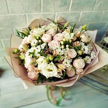 Букет цветов из:  Альстромерии, Розы и Хризантемы #REPLACE_PRED# поселок Станции Манихино