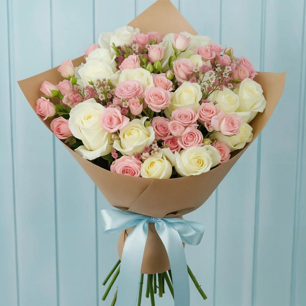 Букет цветов из: Розы в поселок Станции Манихино