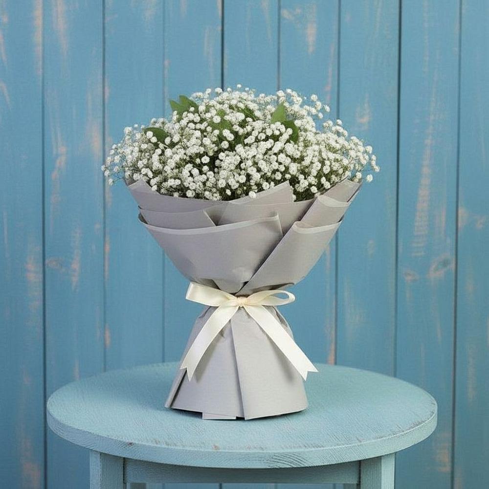 Букет цветов из: Гипсофила в поселок Станции Манихино