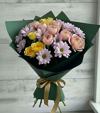 Букет цветов из:  Хризантемы и Розы #REPLACE_PRED# поселок Станции Манихино