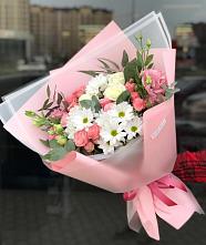 Букет цветов из:  Розы, Лизиантусы и Хризантемы #REPLACE_PRED# поселок Станции Манихино
