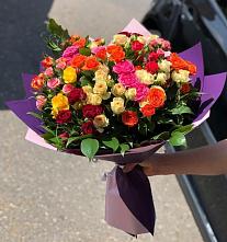 Букет Микс из разноцветных кустовых роз #REPLACE_PRED# поселок Станции Манихино