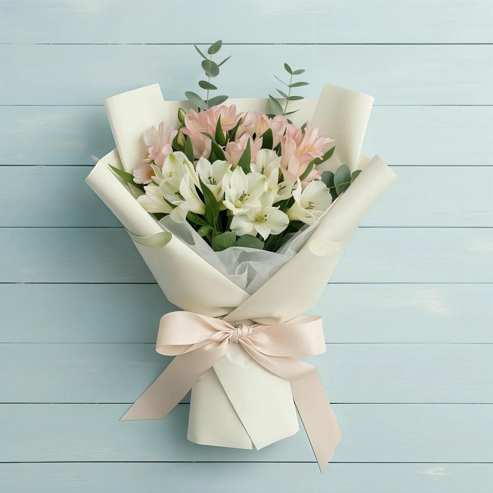 Букет цветов из: Альстромерии в поселок Станции Манихино