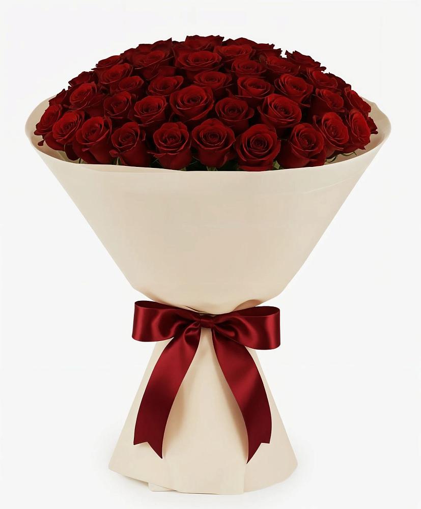 Букет 101 Бордовая роза Блэк Бакарра в поселок Станции Манихино