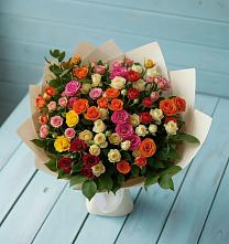 Букет Микс из разноцветных кустовых роз #REPLACE_PRED# поселок Станции Манихино